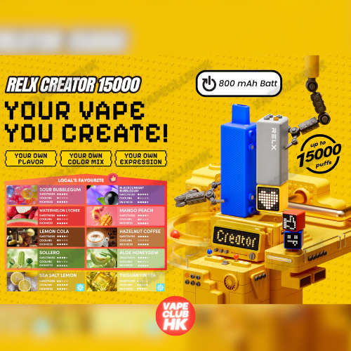 RELX Creator 15000 – Redefining High-Capacity Disposable Devices | FREE ship for orders from $100 and above!